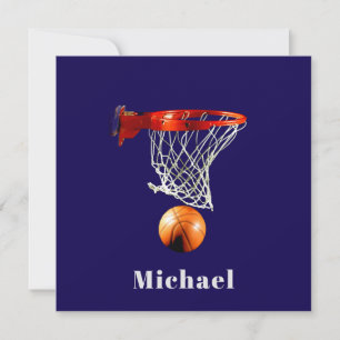 Basquete Substitua pelo Cartão com Seu Nome