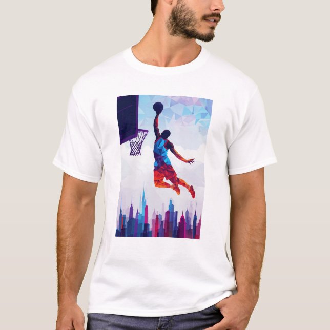 Basquete - T-Shirt - City Scape Dunk (Frente)