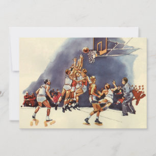 Basquetebol Esportivo Vintage, Jogadores em uma Pa