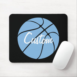 Basquetebol feito sob encomenda azul Mousepad do