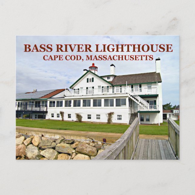 Bass River Lighthouse, cartão postal de Massachuse (Frente)