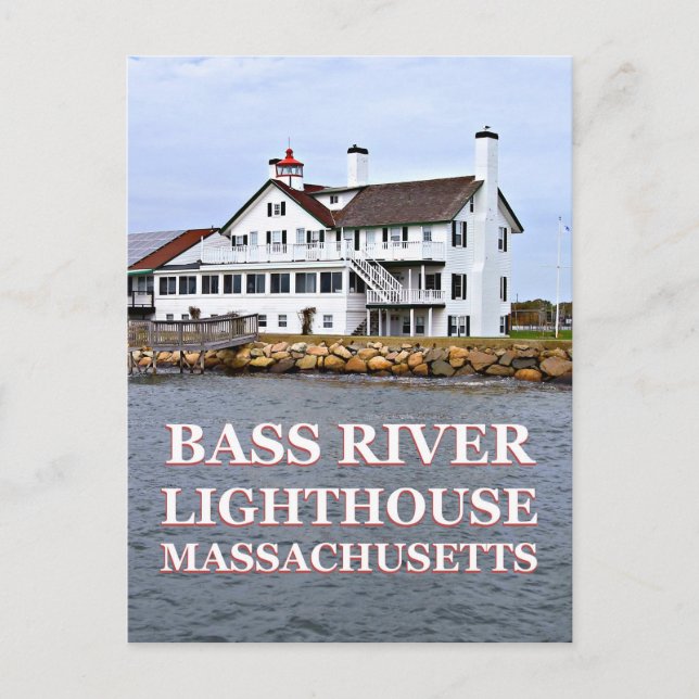 Bass River Lighthouse, cartão postal de Massachuse (Frente)