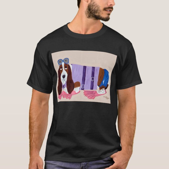Basset Hound de Patas Camiseta (Frente)