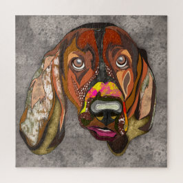 Basset Hound Face feia Quebra-cabeça