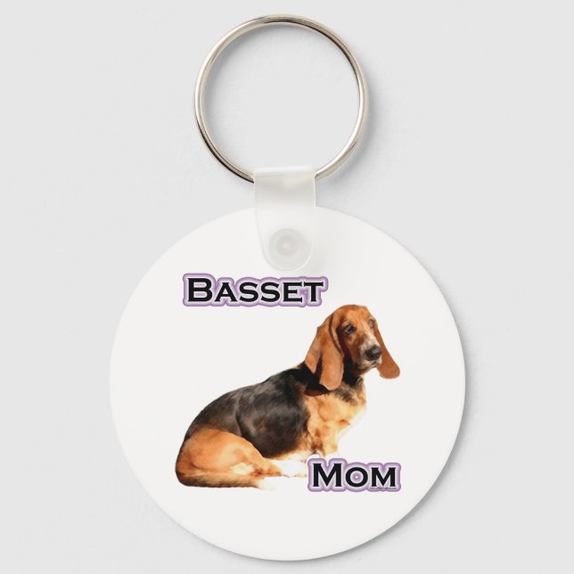Basset Hound Mãe 4 - Chaveiro (Frente)
