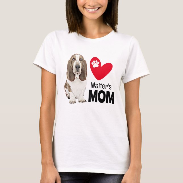 Basset Hound Personalizado A Camisa Da Mãe (Frente)