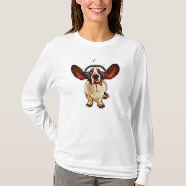 Basset Hound, t-shirt longo Nano da Capa do pop (Frente)