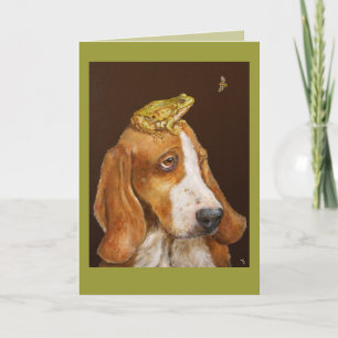Basset, sapo e cartão voador