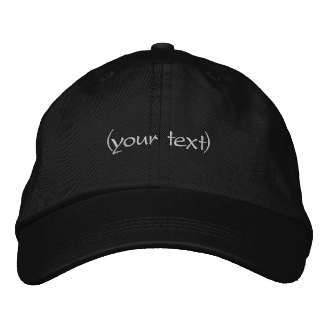 Basta adicionar Boné bordado de texto / chapéu (Frente)