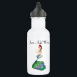 Basta Adicionar Garrafa de Água Bonito de Sereia<br><div class="desc">Este design foi criado através da arte digital. Pode ser personalizado na área fornecer ou personalizar escolhendo o clique para personalizar mais opções e alterando o nome, as iniciais ou as palavras. Você também pode alterar a cor e o estilo do texto ou excluir o texto de um design de...</div>