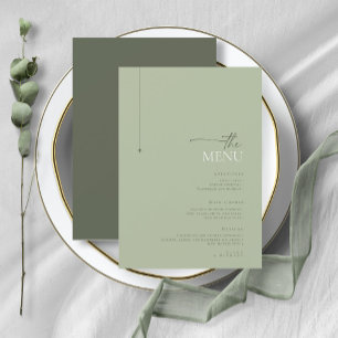 Basta Menu Chic Wedding Sage Green ID1046
