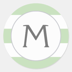 Basta stripes com adesivos monogramas / ponto