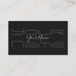 Bastante elegante cartão de visita preto e cinza