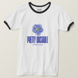 Bastante Instável: Camiseta Azul com Estampa Flora