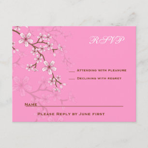 Bastão cor-de-rosa Mitzvah RSVP das flores de