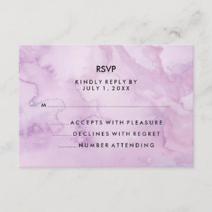 Bastão roxo Mitzvah RSVP do olhar da aguarela da