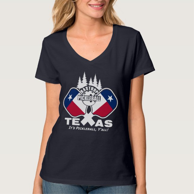 Bastrop Pickleball - Texas T-Shirt (Frente)