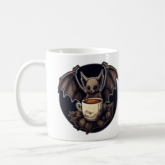 Bat com xícara de café e fissalis (Esquerda)