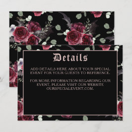 Bat Gótico preto e placa de gabinete Rosa