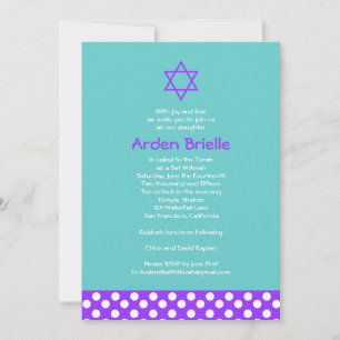 Bat Mitzvah Convite Arden Mandy