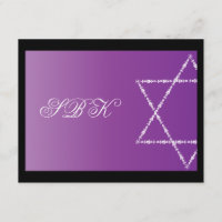Bat Mitzvah Convite Sydney Blair Purple RSVP