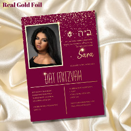 BAT MITZVAH convoca Cartões com fotos judeus legan