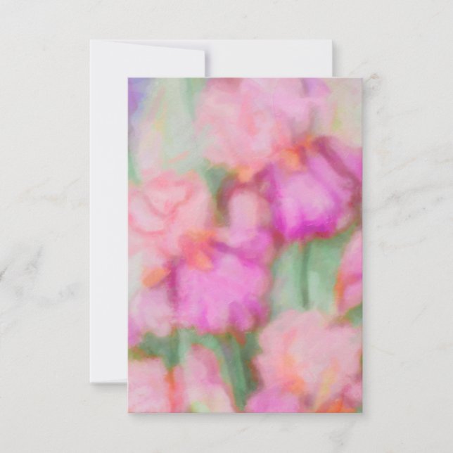 Bat Mitzvah Pink Irises RSVP (Frente)