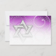 Bat Mitzvah Raspberry Shimmer - Placa RSVP