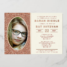 Bat Mitzvah Rosa Dourado Oval Foto Chic Rosa Doura
