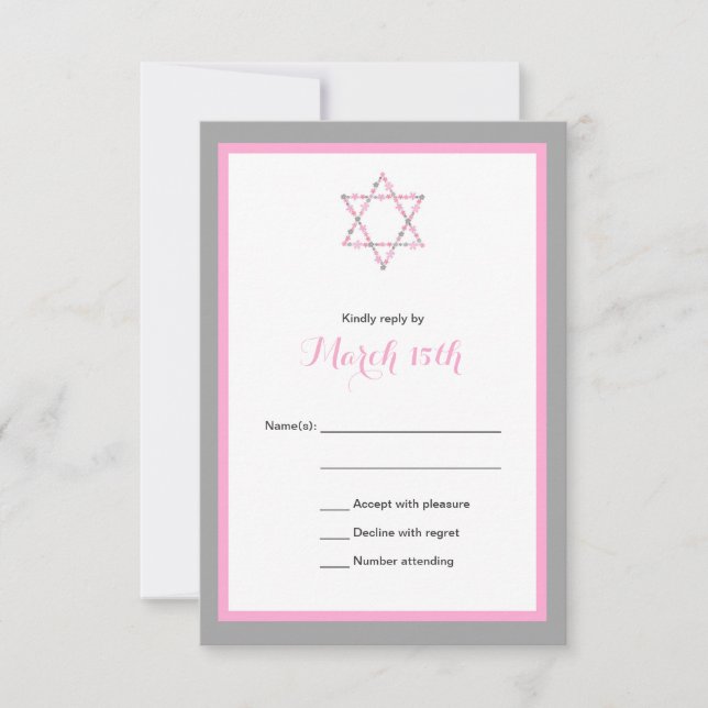 Bat Mitzvah RSVP CARD (Frente)