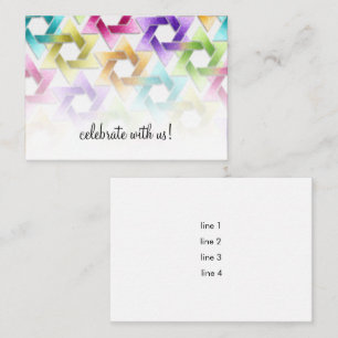 Bat Mitzvah Star do cartão de recepção David Damas