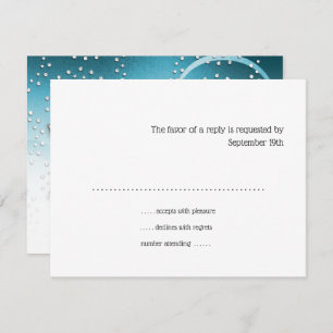 Bat Mitzvah Turquoise Shimmer - Placa RSVP