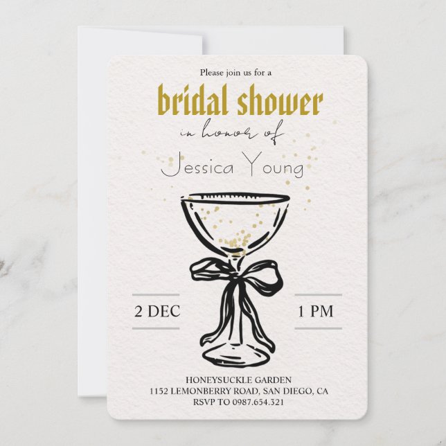 Batalha Nupcial & Convite de Coquetel nupcial (Frente)