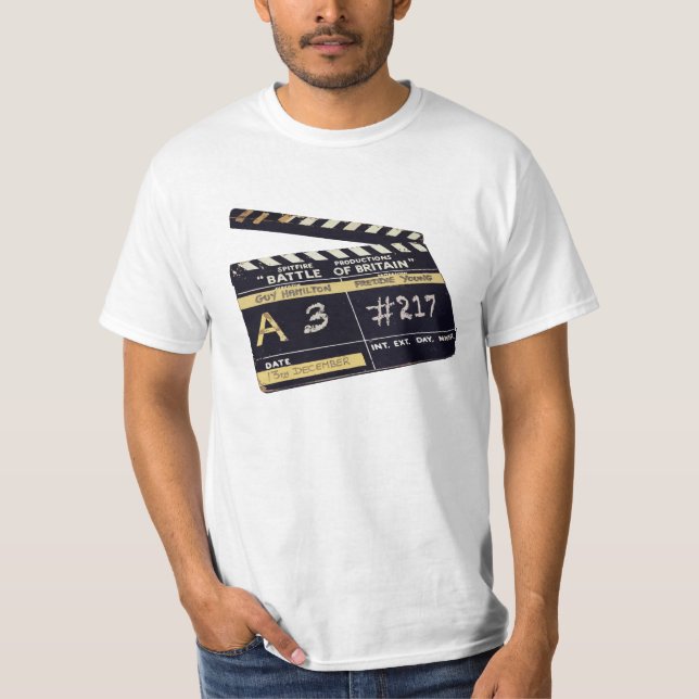 "Batalha t-shirt do clapperboard do filme de Grâ (Frente)