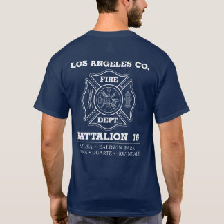 Batalhão 16 T-shirt do Departamento de Incêndio do