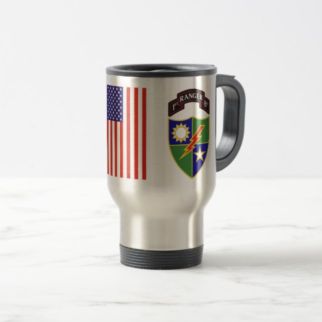Batalhão de ruas - 75ª Caneca de viagem do Regimen (Frente Esquerda)
