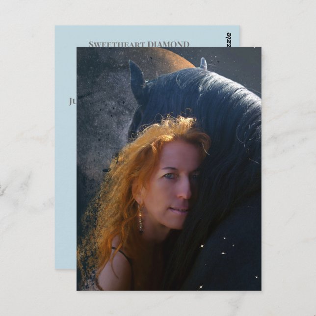 Batata Frita Cavalo Friesian - Cartão Postal (Frente/Verso)