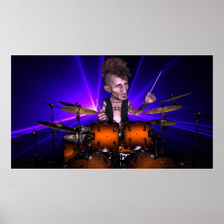 Batendo com o Poster de laser