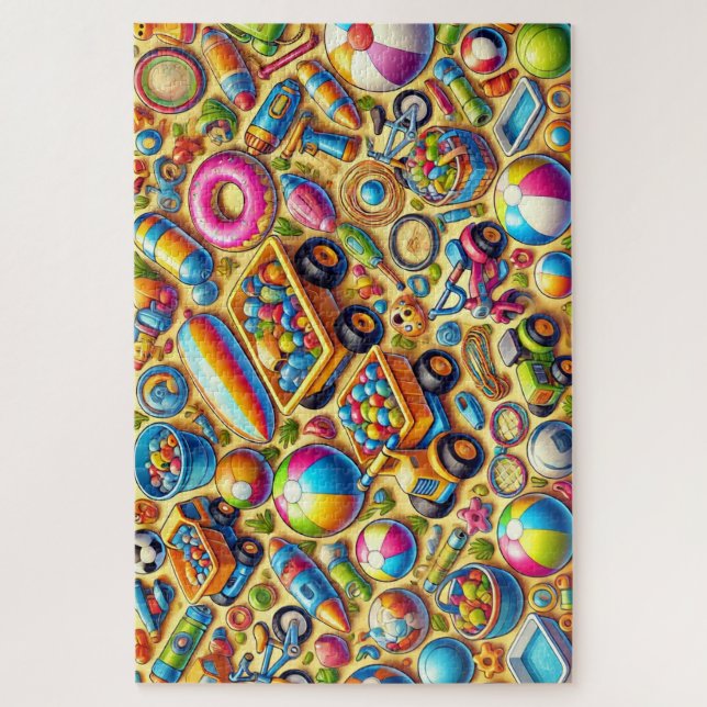 "Bateria de Brinquedo de Quintal" - Quebra-cabeça  (Vertical)