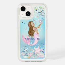 Bateria De Sereia Com Glitter Whimsical Sob O Mar