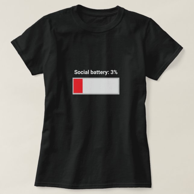Bateria Social 3% T-Shirt (Frente do Design)