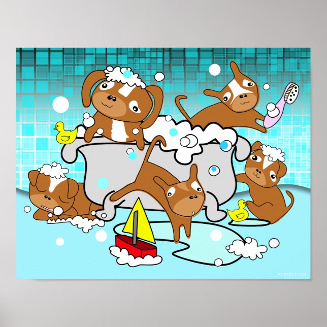 Bathtub Puppy Poster 1 (Frente)