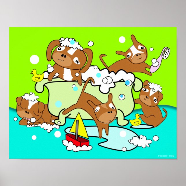 Bathtub Puppy Poster 5 (Frente)
