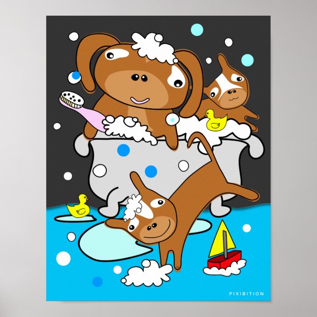 Bathtub Puppy Poster 8 (Frente)