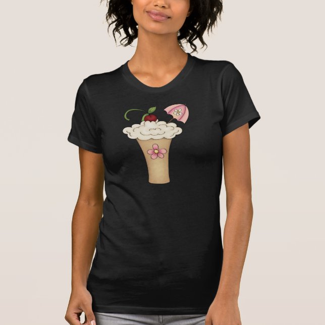 Batido com um t-shirt das mulheres do guarda-chuva (Frente)