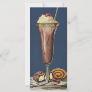 Batido de Sorvete Antigo, Creme Chantilly e Cereja