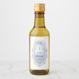 Batismo Arco Azul com Quadro de Lâmpada de Prata