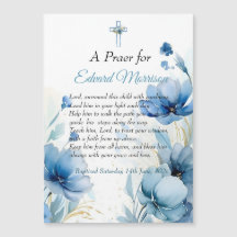 Batismo Azul-Derramante Floral Elegante