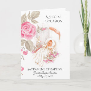 Batismo Crisma Menina Cristã Convite