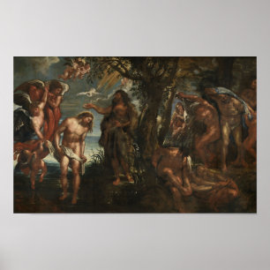 Batismo de Jesus por Peter Paul Rubens Impressão